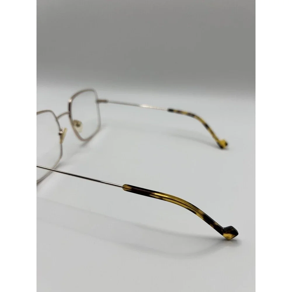 Claire CLA 20-07 Eyeglasses Frames Gold Metal Square 54-18-140 Tortoise